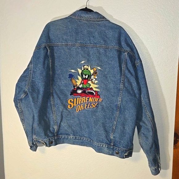 Warner Bros. Other - Vintage 1995 Marvin the Martian Jean Jacket size 2XL